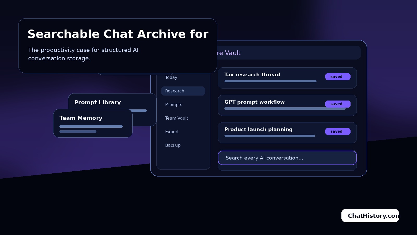 Searchable Chat Archive for Productivity