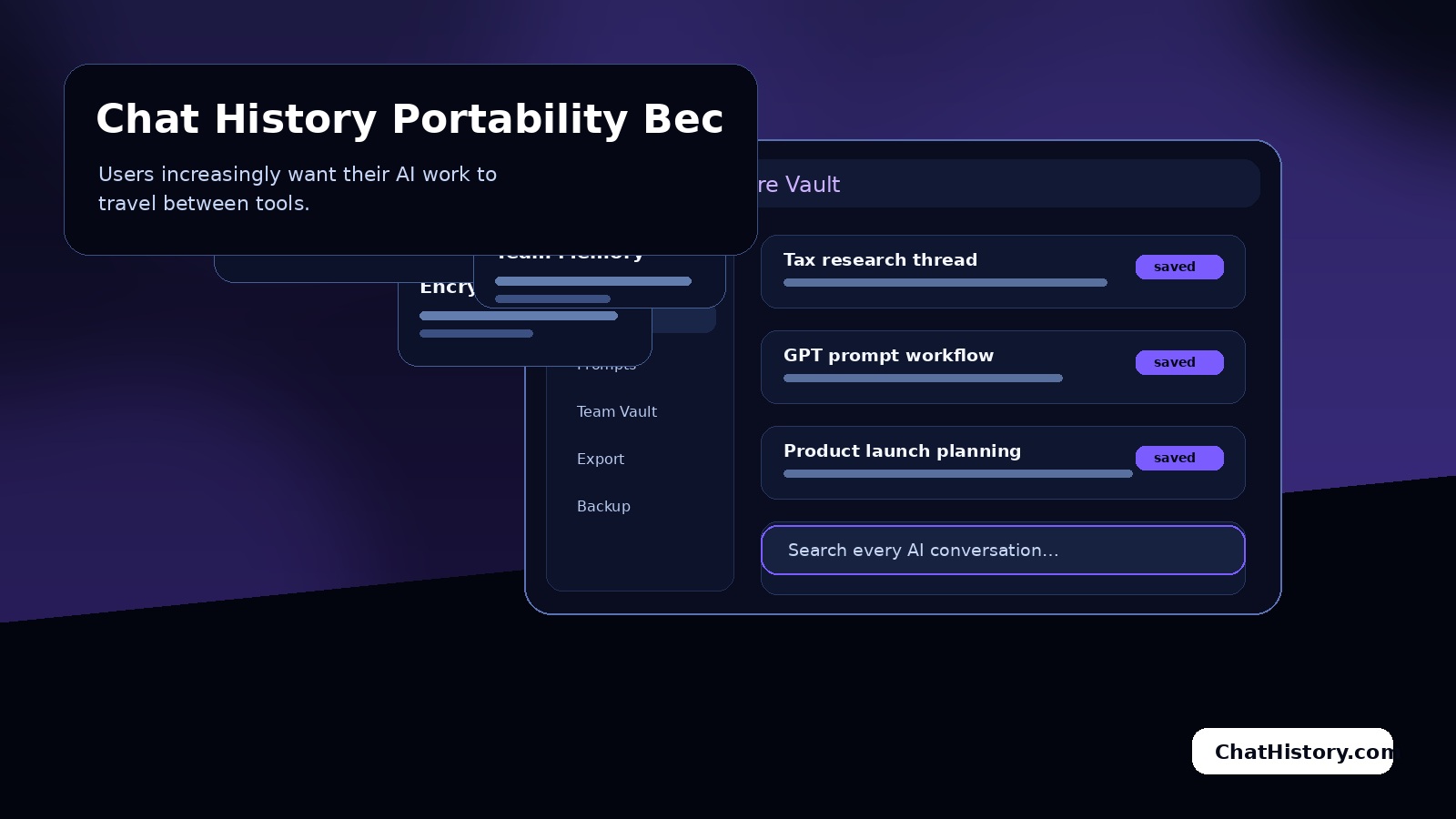 Chat History Portability Becomes User Issue