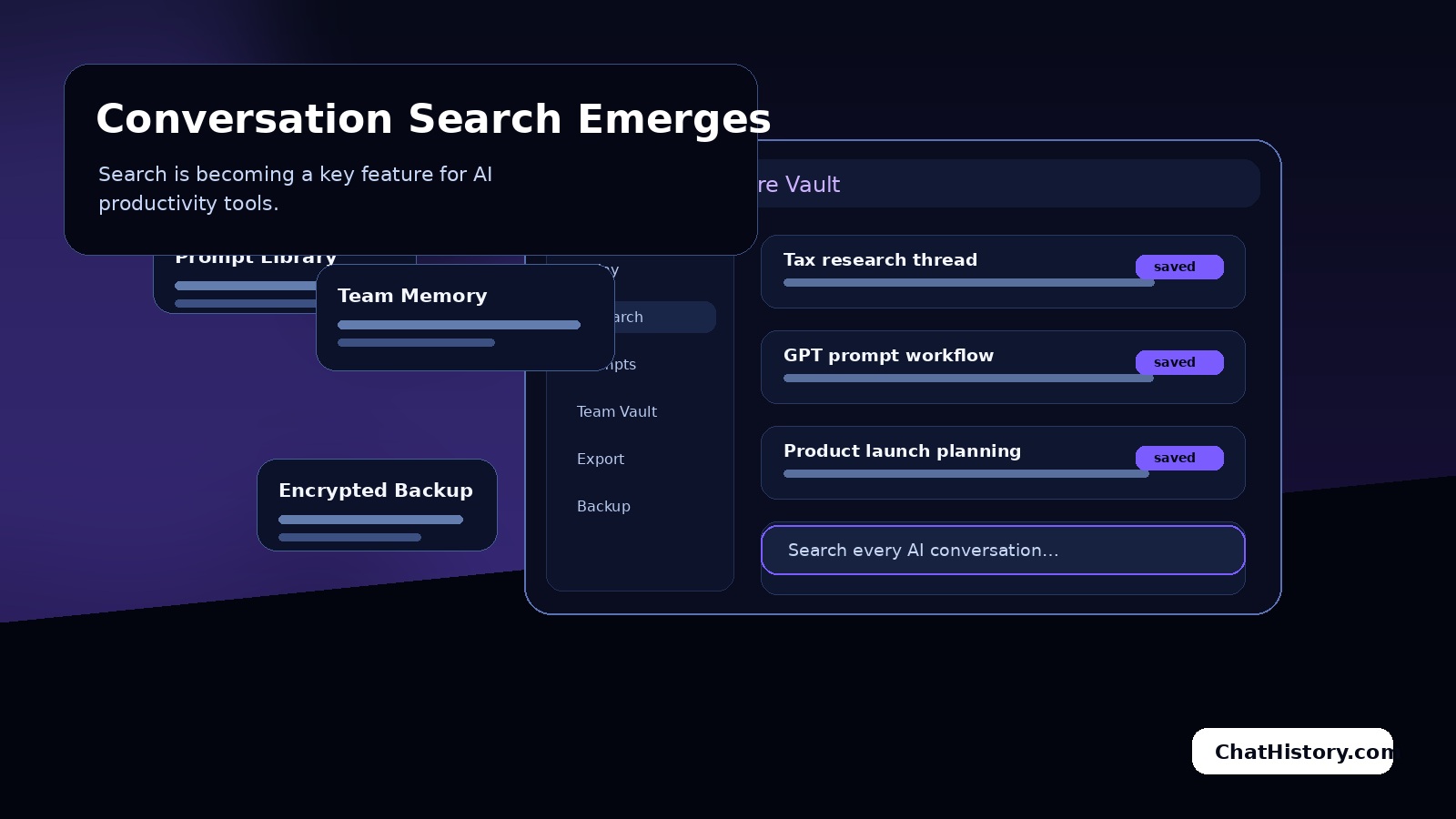 Conversation Search Emerges in AI Software