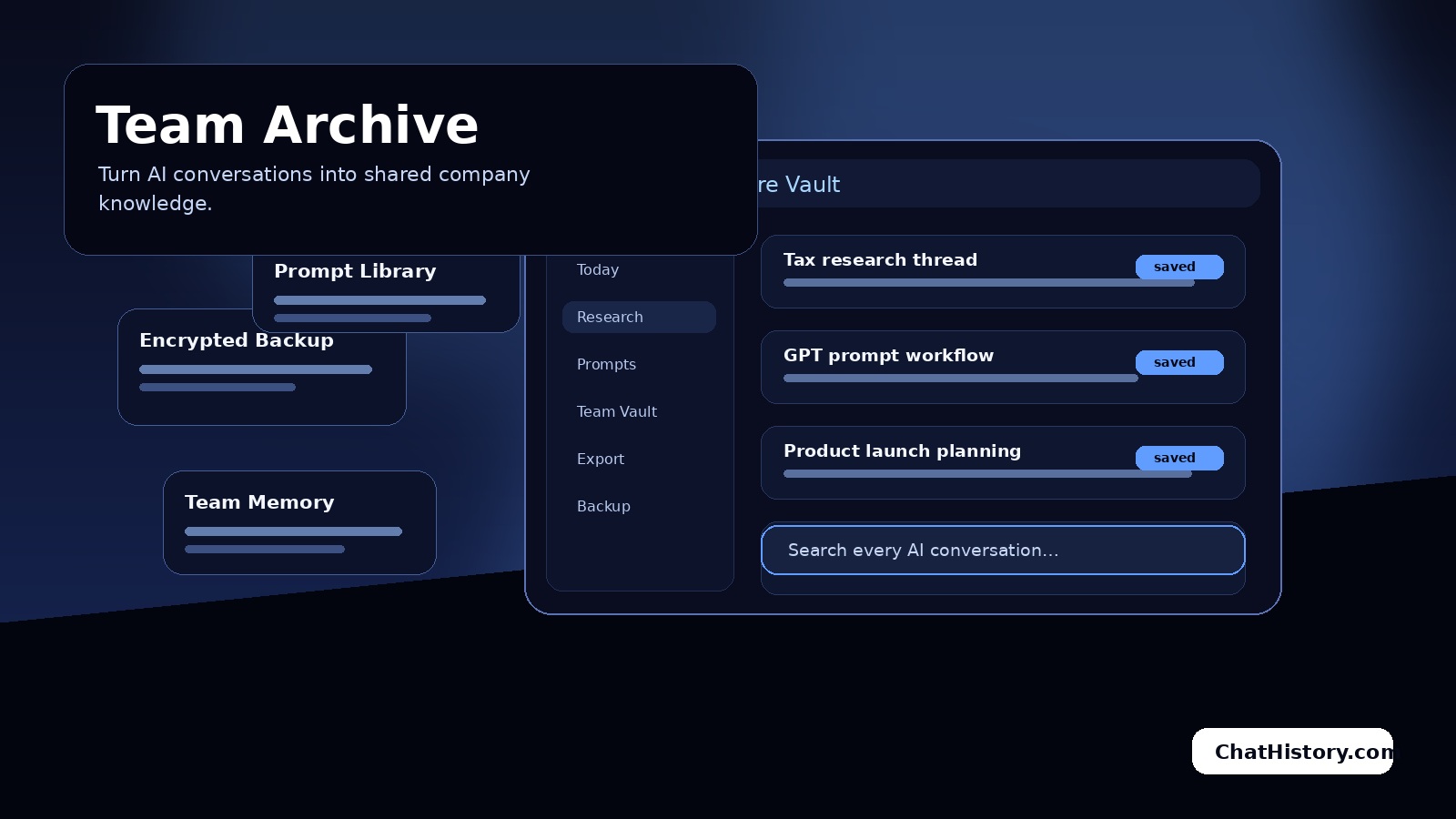 Team AI archive product scene